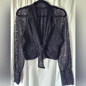Zara Black Lace Blouse
